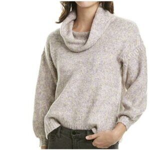 Max Edition Cowl Neck Balloon Sleeve Knit Sweater